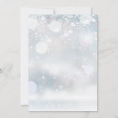 Elegant First Winter Snowflakes Baby Shower Invitation (Back)
