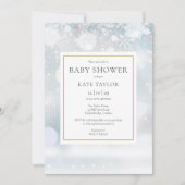 Elegant First Winter Snowflakes Baby Shower Invitation (Front)