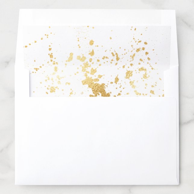 Elegant Flakes of Foil Sparkling Splatters Envelope Liner (In Envelope)
