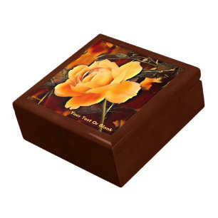Elegant Flame Rose Gift Box
