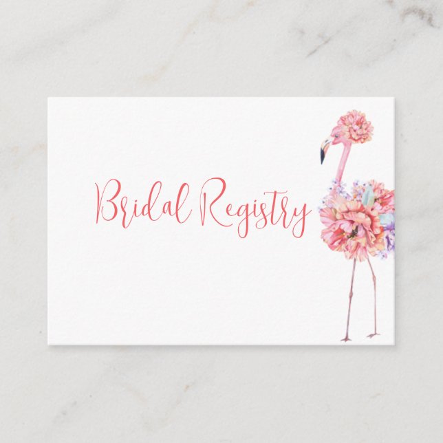 Elegant Flamingo Enclosure Card (Front)