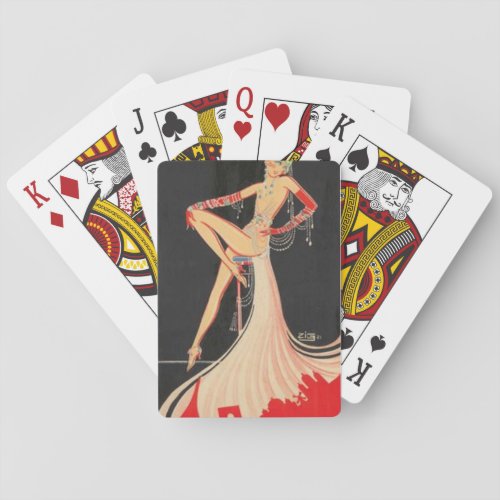 Elegant Flapper Poker Cards