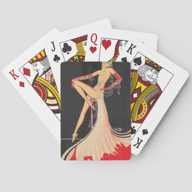 Elegant Flapper Poker Cards (Back)