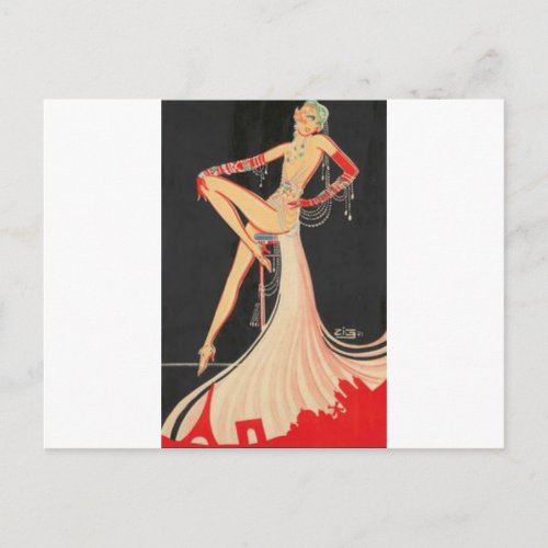 Elegant Flapper Postcard