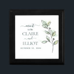Elegant Flat Modern Botanical Greenery Mint Gift Box<br><div class="desc">Elegant Flat Modern Botanical Greenery Mint gift box | This wedding details Candy Tin features painted watercolor green leaves and modern calligraphy.</div>