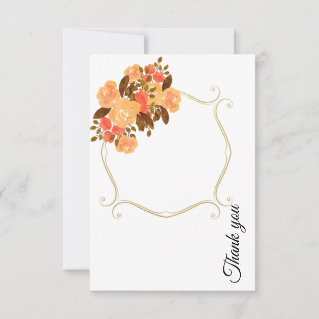  Elegant Flat Thank You Card (Front)