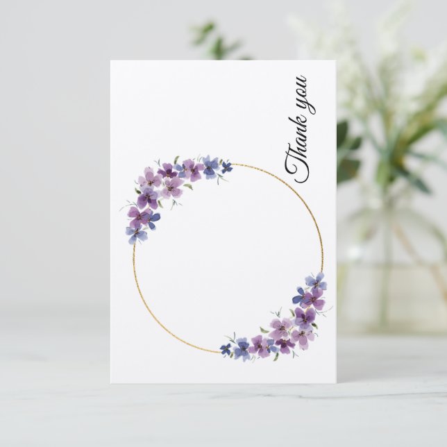  Elegant Flat Thank You Card (Standing Front)