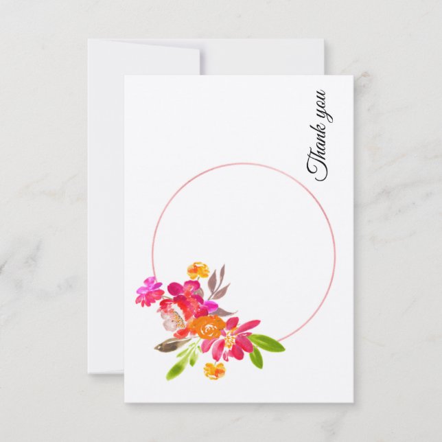  Elegant Flat Thank You Card (Front)