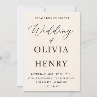 Elegant Flat Wedding Invitation – 5x7 Inch