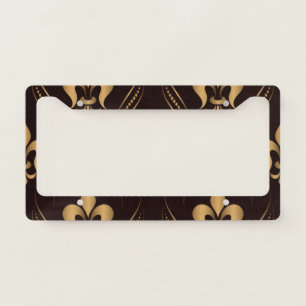 Elegant Fleur De Lis Auto Accessories License Plate Frame