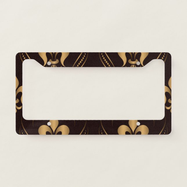 Elegant Fleur De Lis Auto Accessories License Plate Frame (Front)