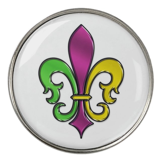 Elegant Fleur De Lis Design Golf Ball Marker (Front)