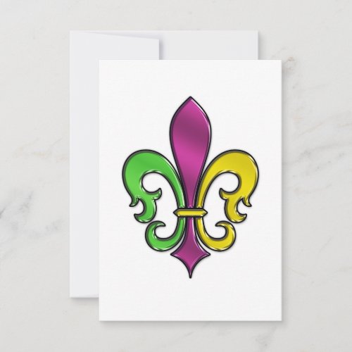 Elegant Fleur De Lis Design Thank You Card