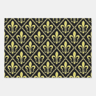 Elegant Fleur De Lis Design Wrapping Paper Sheets