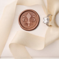 Fleur de Lis Fancy French Emblem Border Wax Seal Wax Seal Stamp