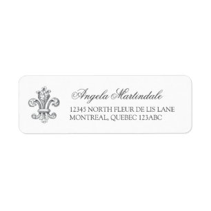 Elegant Fleur de Lis Label