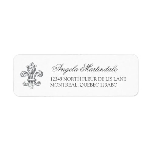 Elegant Fleur de Lis Label