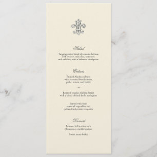Elegant Fleur de Lis Menu