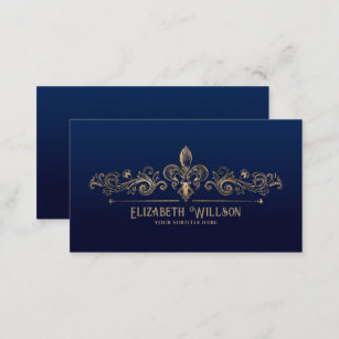 Elegant Fleur-de-lis Ornament  Business Card