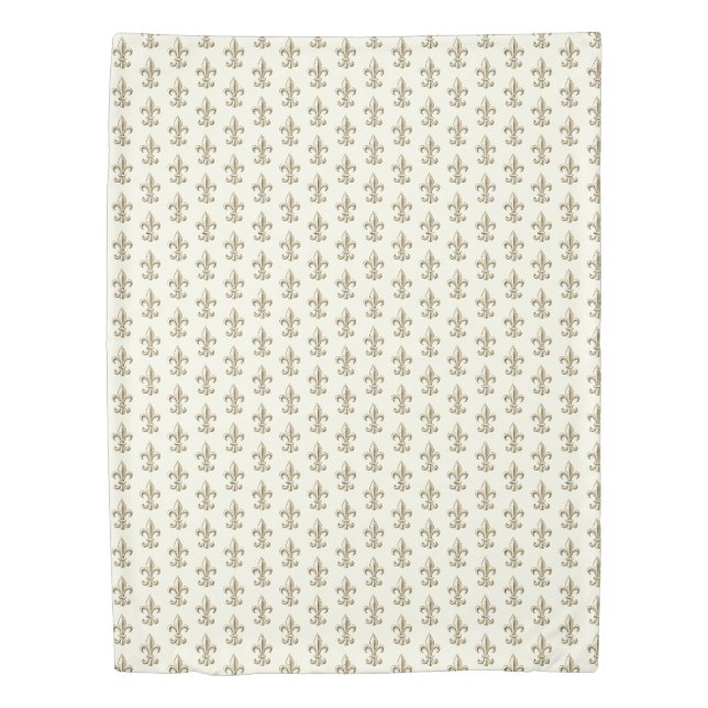 Elegant Fleur de Lis Pattern Duvet Cover (Front)