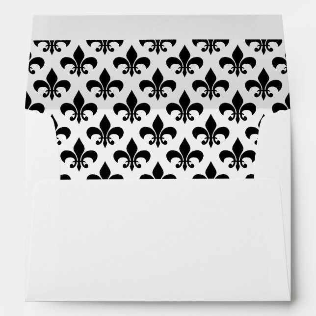 Elegant Fleur de Lis Pattern Envelope (Back (Bottom))