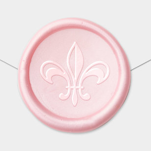 Elegant Fleur de Lis Symbol Wax Seal Sticker