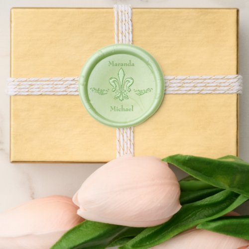 Elegant Fleur de Lis Wax Seals for Wedding Wax Seal Sticker