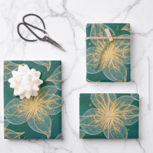 Elegant Flora Botanical Luxury Wrapping Paper Sheets