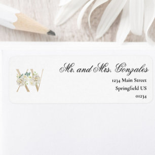 Elegant Floral 15th Birthday Quinceanera Label