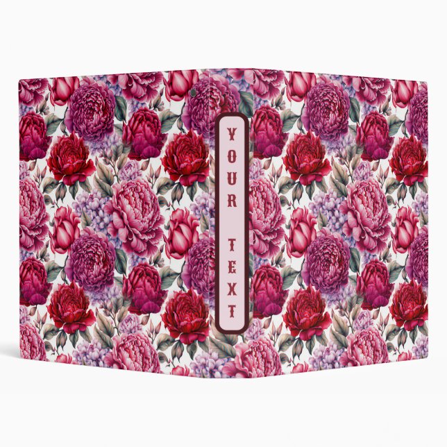 Elegant Floral 3 Ring Binder (Background)