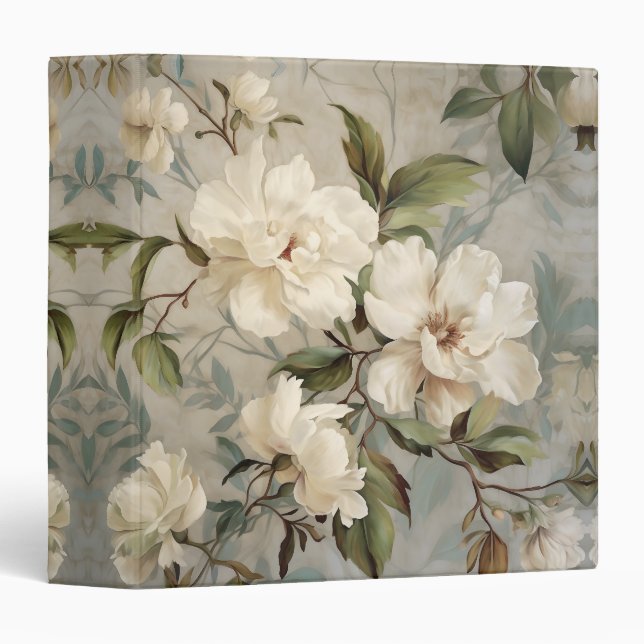 Elegant Floral  3 Ring Binder (Front/Spine)