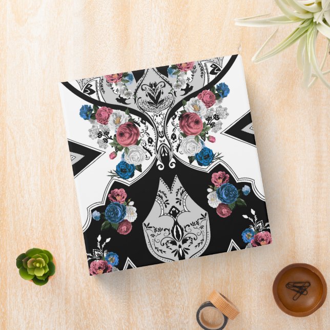 Elegant Floral  3 Ring Binder (In Situ)