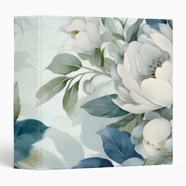 Elegant Floral  3 Ring Binder (Front/Spine)