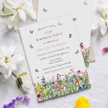 Elegant Floral 40th Birthday Party Invitation<br><div class="desc">This summery yet elegant floral 40th birthday invitation features a modern and bright botanical design of colorful watercolor wildflowers with butterflies, bumble bees and ladybugs. You can customize all of the text and graphic placement details to your specific needs. Use this 40th birthday party invitation for your birthday celebration anytime...</div>