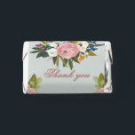 Elegant Floral 60th Birthday  Hershey's Miniatures<br><div class="desc">Conclude this special 60th birthday celebration in a elegant style with these beautifully hand painted thank you Hershey's Minatures favors with colorful yet gentle flowers -- leading with blush pink and greenery, yet adding interesting other touches of color. The text can be personalized for your party including the guest of...</div>