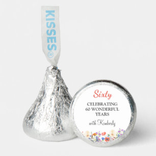 Elegant floral 60th birthday party 60 hershey®'s kisses®