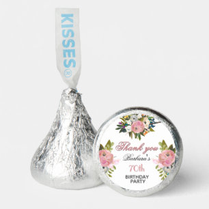 Elegant Floral 70th (any age) Birthday Hershey®'s Kisses®