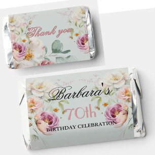 Elegant Floral 70th Birthday  Hershey's Miniatures