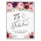 Elegant Floral 75th Birthday Party Jumbo
