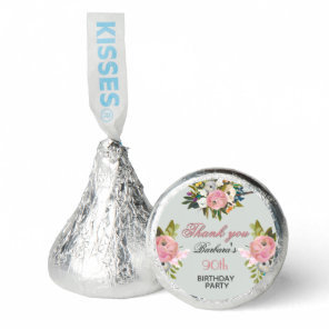 Elegant Floral 90th (any age) Birthday  Hershey®'s Kisses®