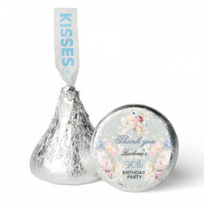Elegant Floral 90th (any age) Birthday  Hershey®'s Kisses®