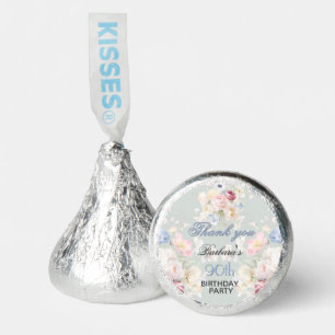 Elegant Floral 90th (any age) Birthday Hershey®'s Kisses®