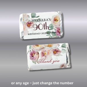 Elegant Floral 90th Birthday Hershey's Miniatures