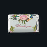 Elegant Floral 90th Birthday  Hershey's Miniatures<br><div class="desc">Conclude this special 90th birthday celebration in a elegant style with these beautifully hand painted thank you Hershey's Minatures favors with colorful yet gentle flowers -- leading with blush pink and greenery, yet adding interesting other touches of color. The text can be personalized for your party including the guest of...</div>