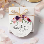 Elegant Floral 90th Birthday Party Thank You Favor Tags<br><div class="desc">Elegant and chic personalized thank you tags for your 90th birthday party favors featuring "thank you" and "90 & Fabulous" in a chic calligraphy script and watercolor bouquets of burgundy red and blush pink florals with sage greenery. Personalize with your name.</div>