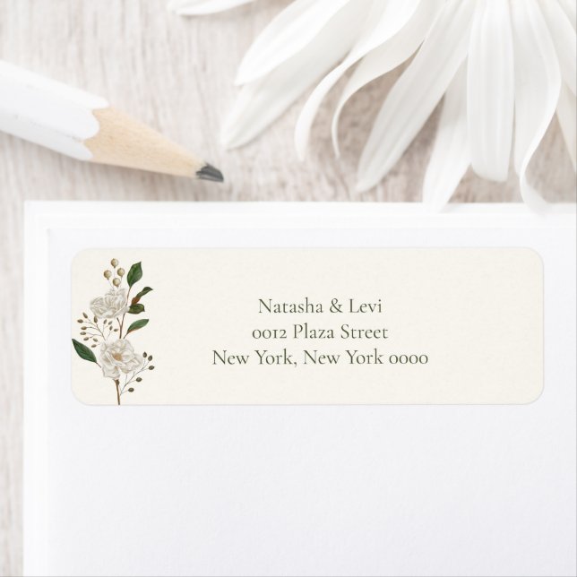 Elegant floral address labels (Insitu)