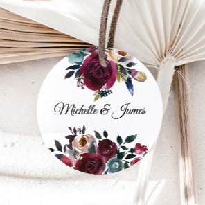 Elegant Floral and Tropical Wedding Envelope Seals