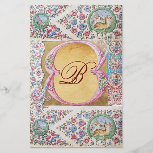 ELEGANT FLORAL,ANGELS,PINK ROSES,ANIMALS MONOGRAM STATIONERY