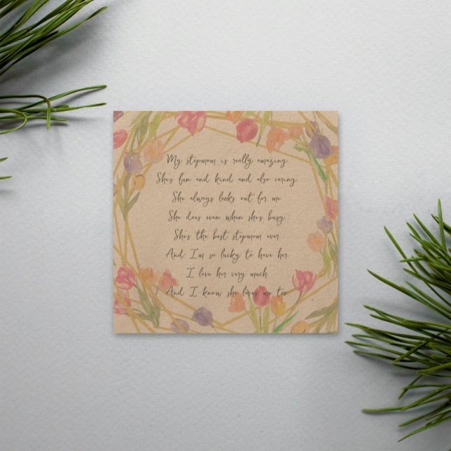    Elegant Floral Appreciation Poem for Stepmother (Creator Uploaded)