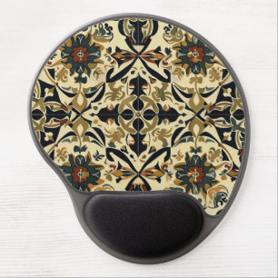 Elegant Floral Arabesque Gel Mouse Pad